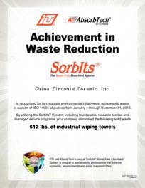 Waste Reduction Certificate